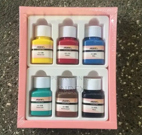 Marie's 6-color Ceramic And Glass Paint For Smooth Surfaces.