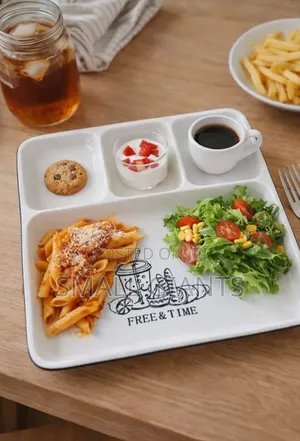 Japanese-Style Partitioned Bento Lunch Plate,