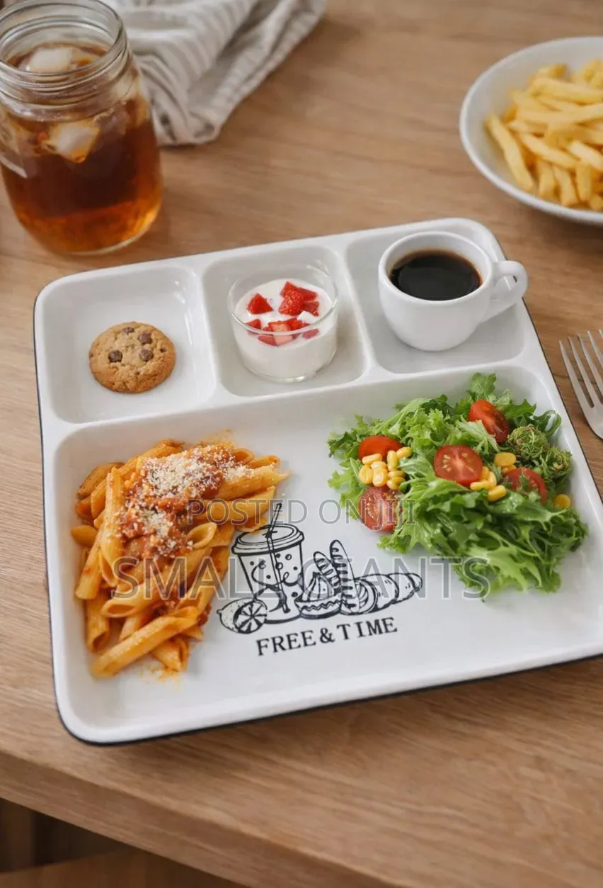 Japanese-Style Partitioned Bento Lunch Plate,