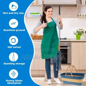 360° Rotating Hands Free Microfiber Flat Floor Mop With a Foldable