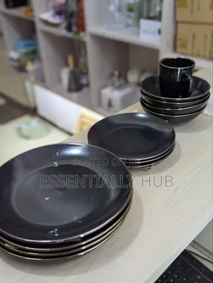 12 Cups, Plates and Sauces for Serving