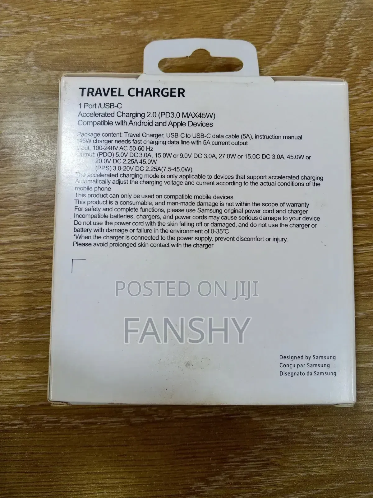 Original 45w Samsung C to C Fast Charger
