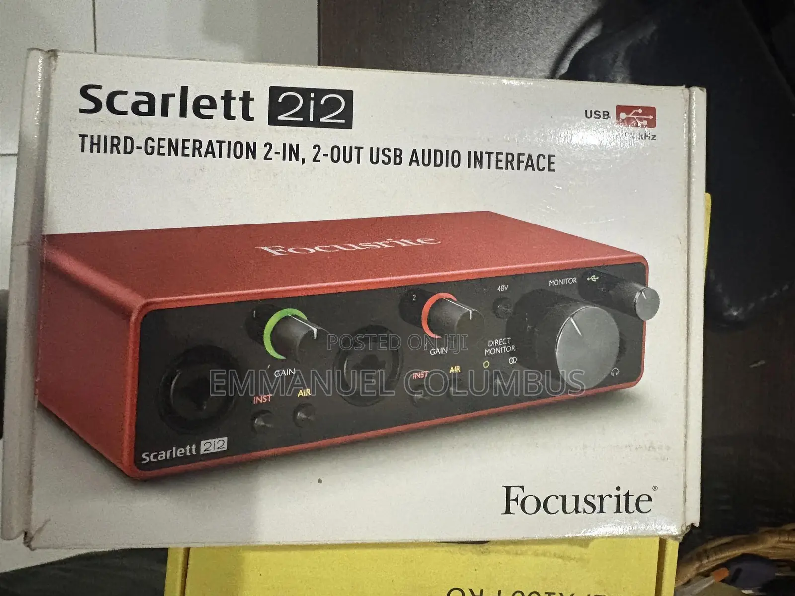 Focusrite Scarlett 2i2 (3rd Gen) Audio Interface Sound Card.