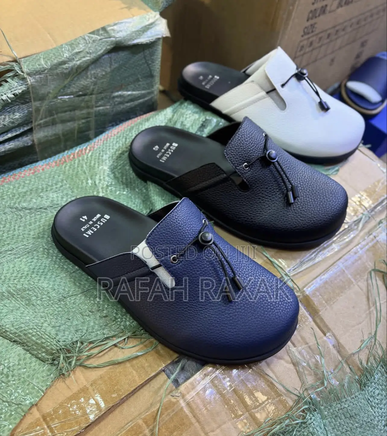 Navy Blue Version of Buscemi Italy Made Sandals
