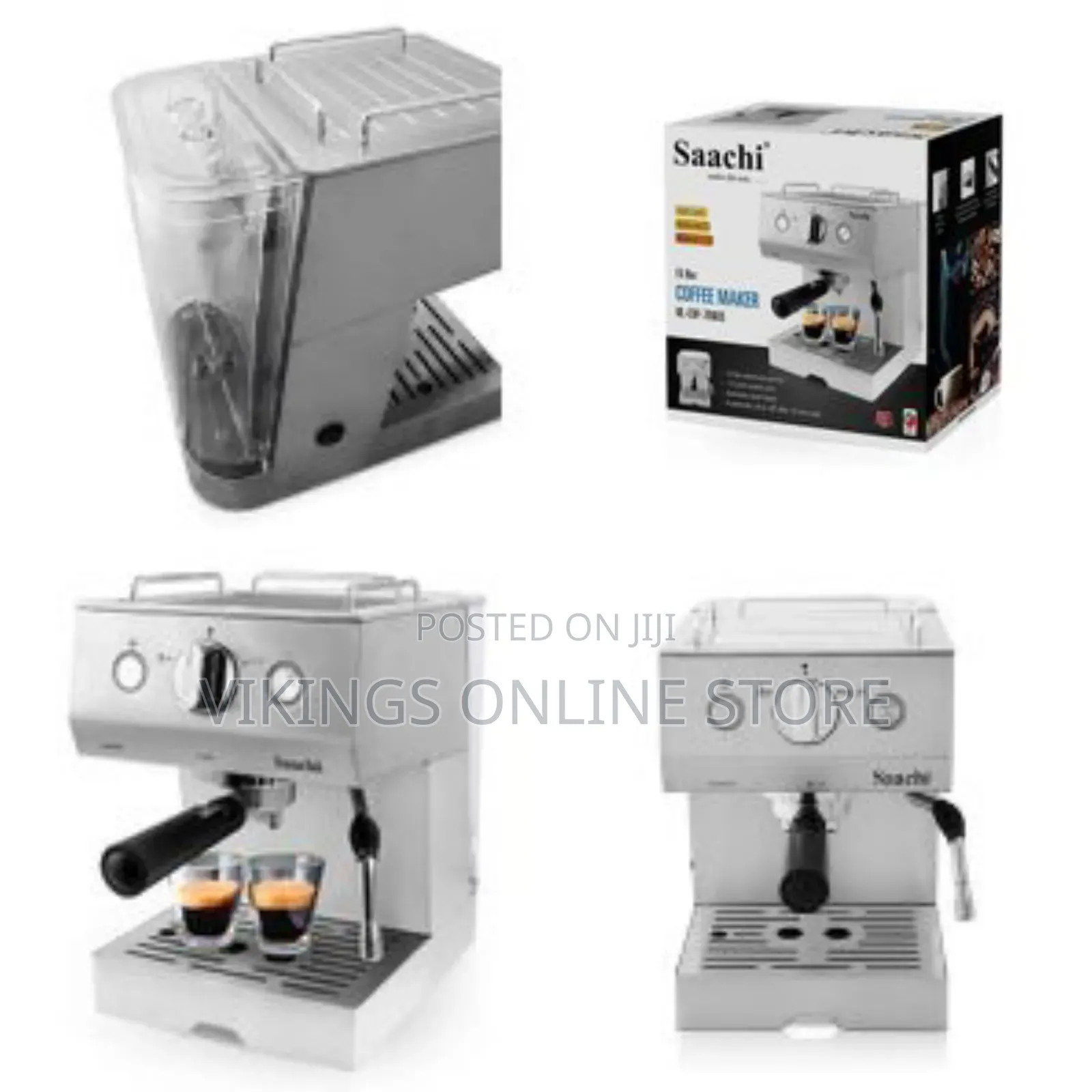 Saachi Espresso Coffee Machine With 15 Bar Automatic Steam Pressure