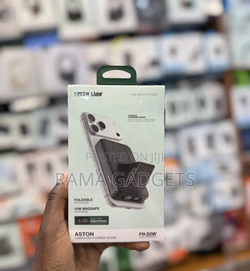 Green Lion Aston 10000mah Power Bank With a Foldable Kickstand