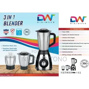 Dw 3 in 1 Stainless Steel Blender , Chopper and Grinder
