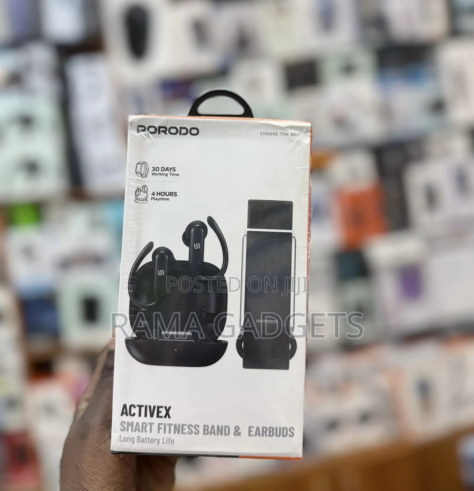 Porodo Activex Smart Fitness Band and Earbuds Combo