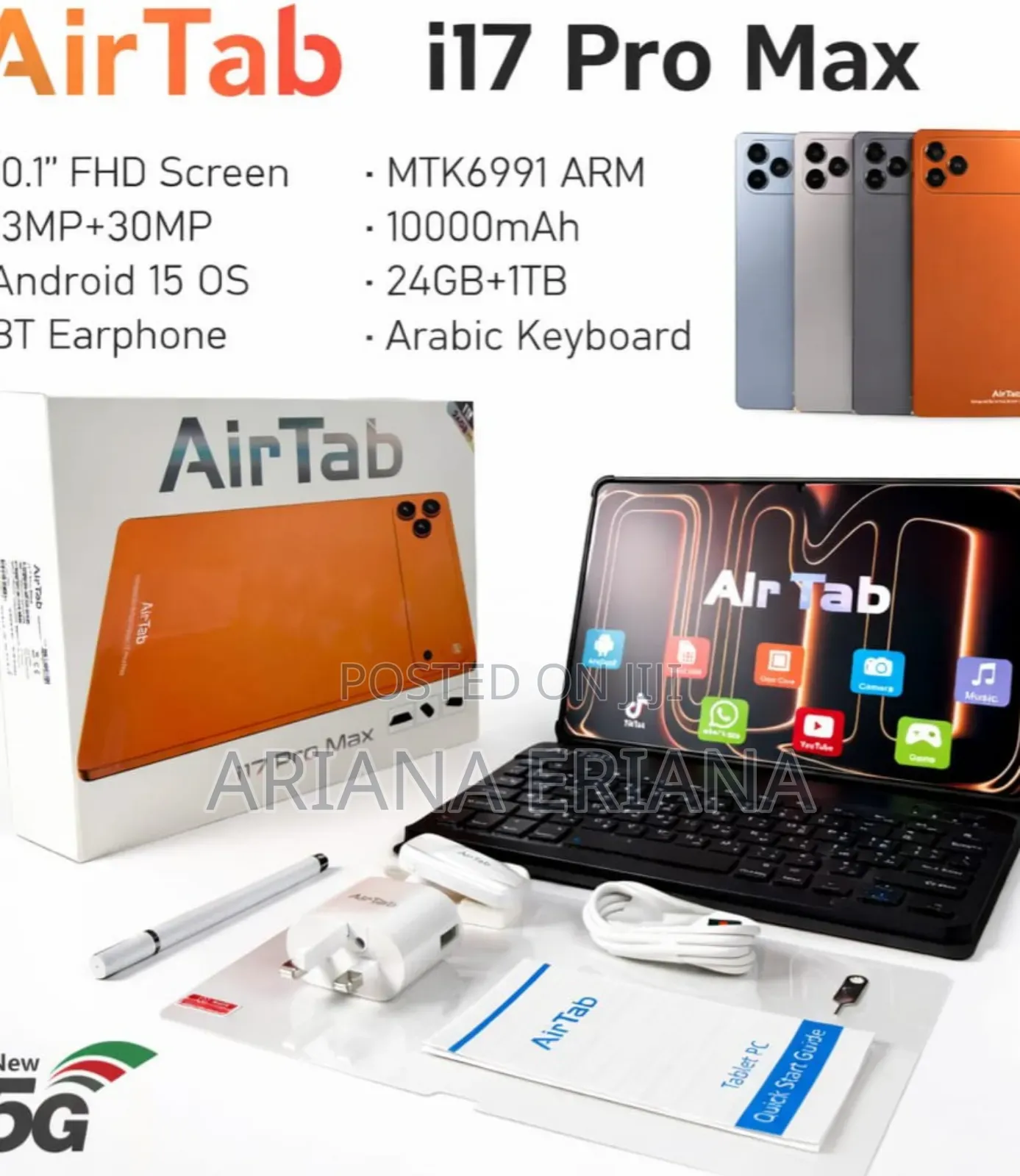 New AirTab i17 Pro Max 64 GB Black