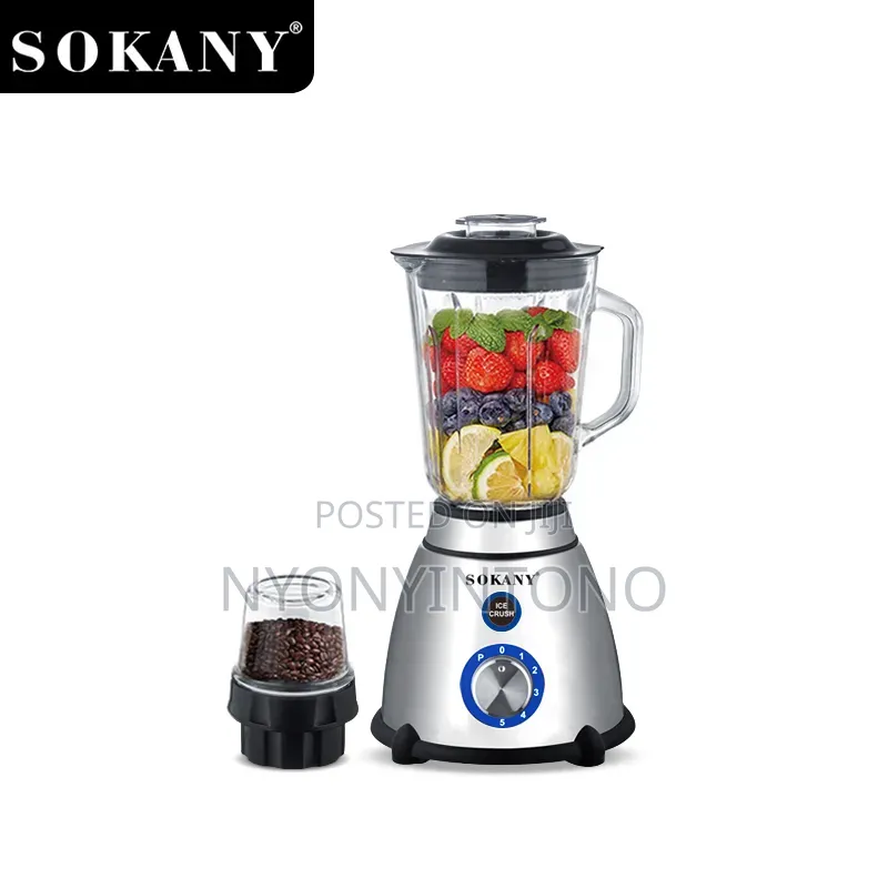 Sokany 2 in 1 Glass Blender With Grinder