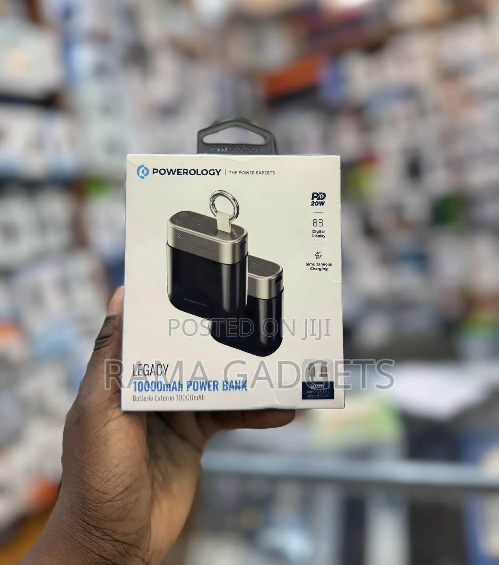 Powerology Legacy 10000mah Power Bank in Black.