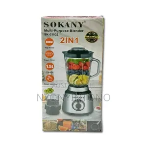 Sokany 800w 2 in 1 Blender With Grinder Sk-03032