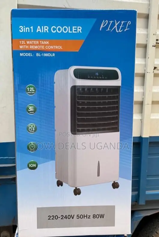 Pixel 12l 3-in-1 Air Cooler Portable With Remote and Icecubes