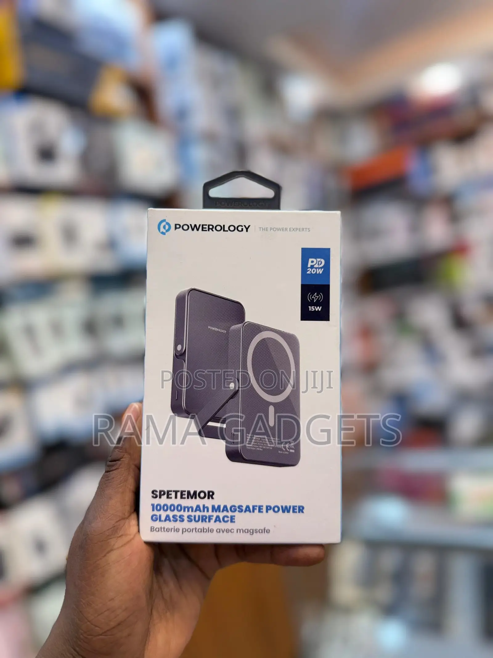 Powerology Spetemor 10000mah Magsafe Power Bank With a Glass Surface.