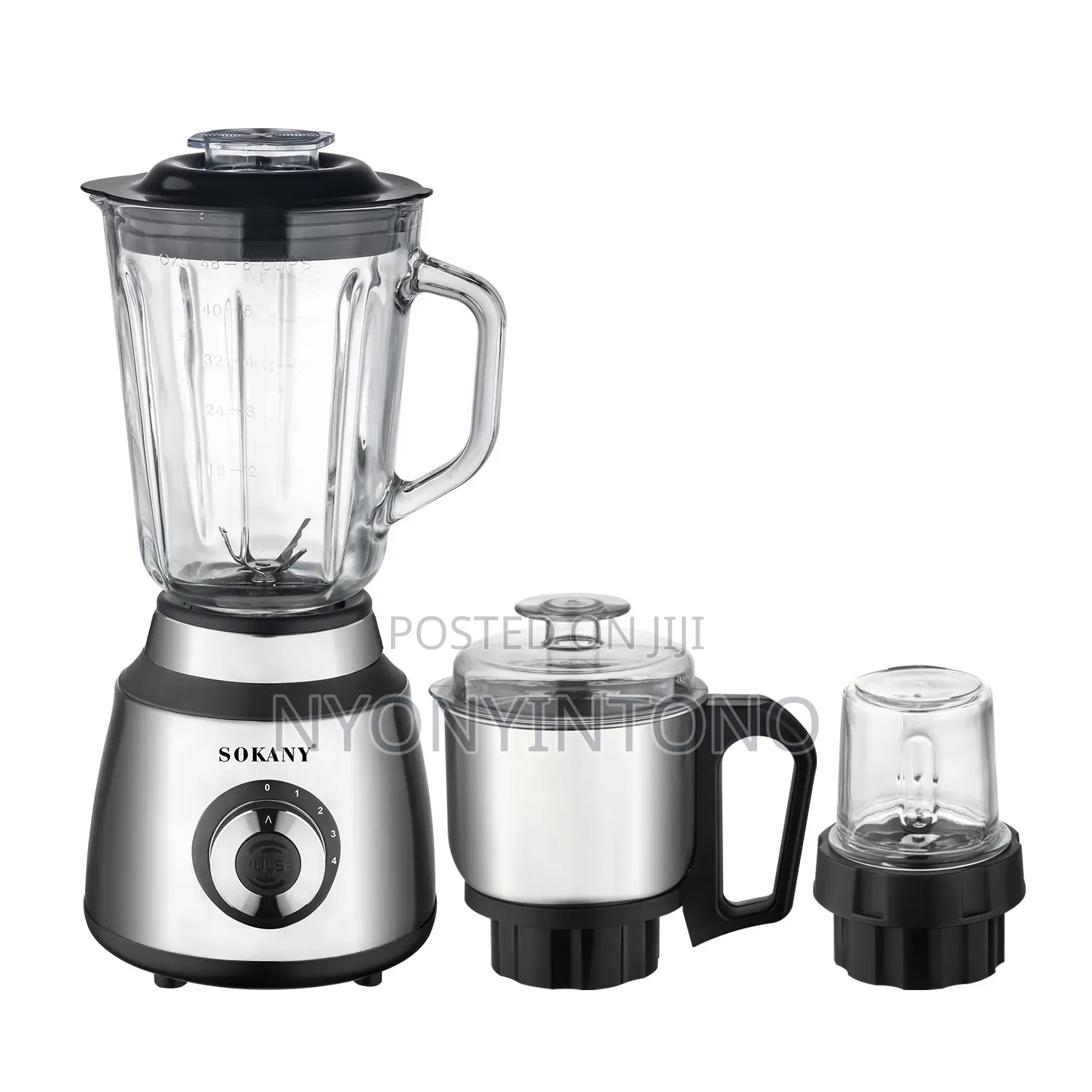Sokany 3 in 1 Stainless Steel Blender ,Chopper and Grinder