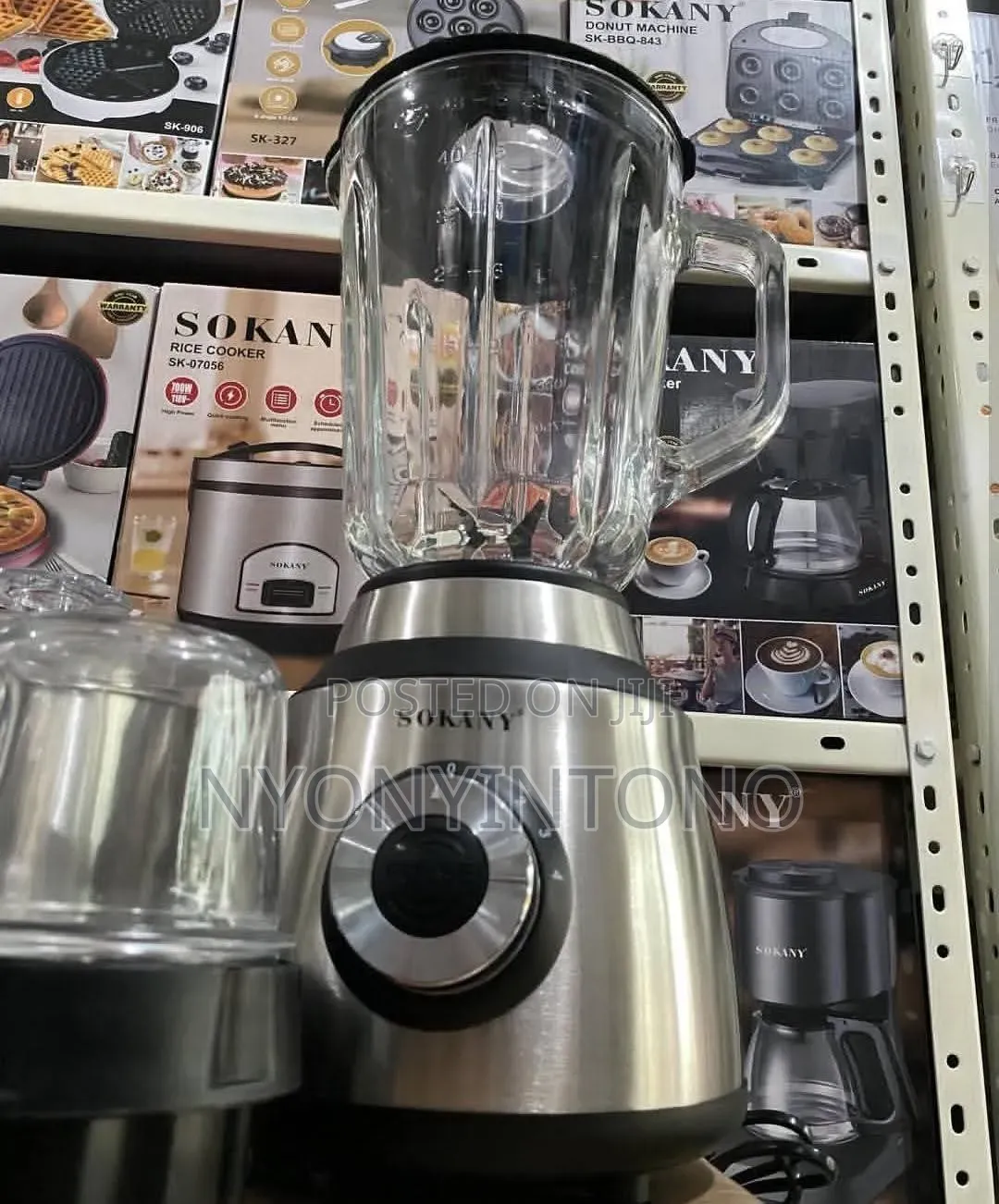 Sokany 3 in 1 Stainless Steel Blender ,Chopper and Grinder