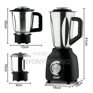 Raf 3 in 1 Metallic Blender, Chopper and Grinder R2843