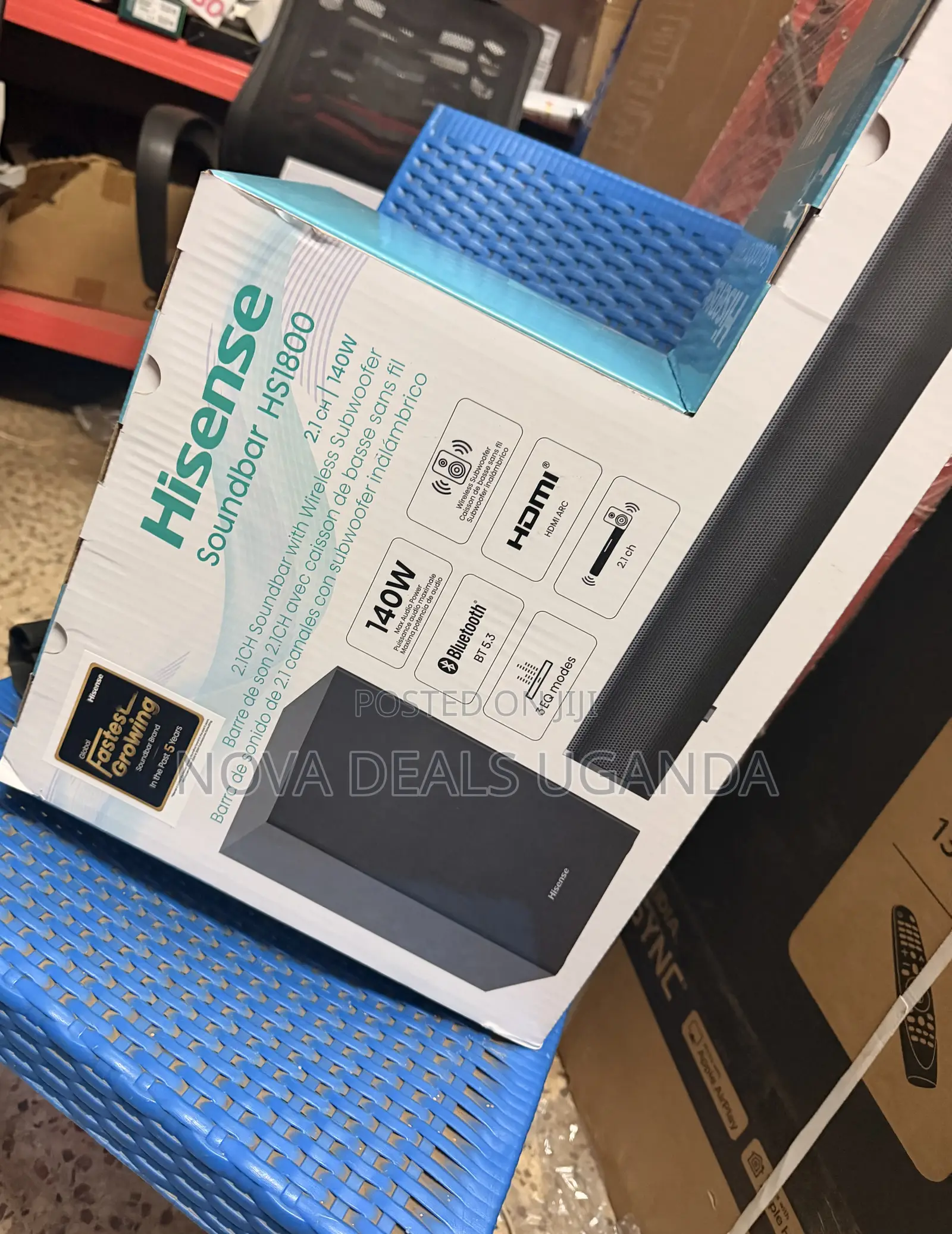 Hisense Soundbar Hs1800 Wireless 2.1-Ch Hometheatre 140w Soundbar