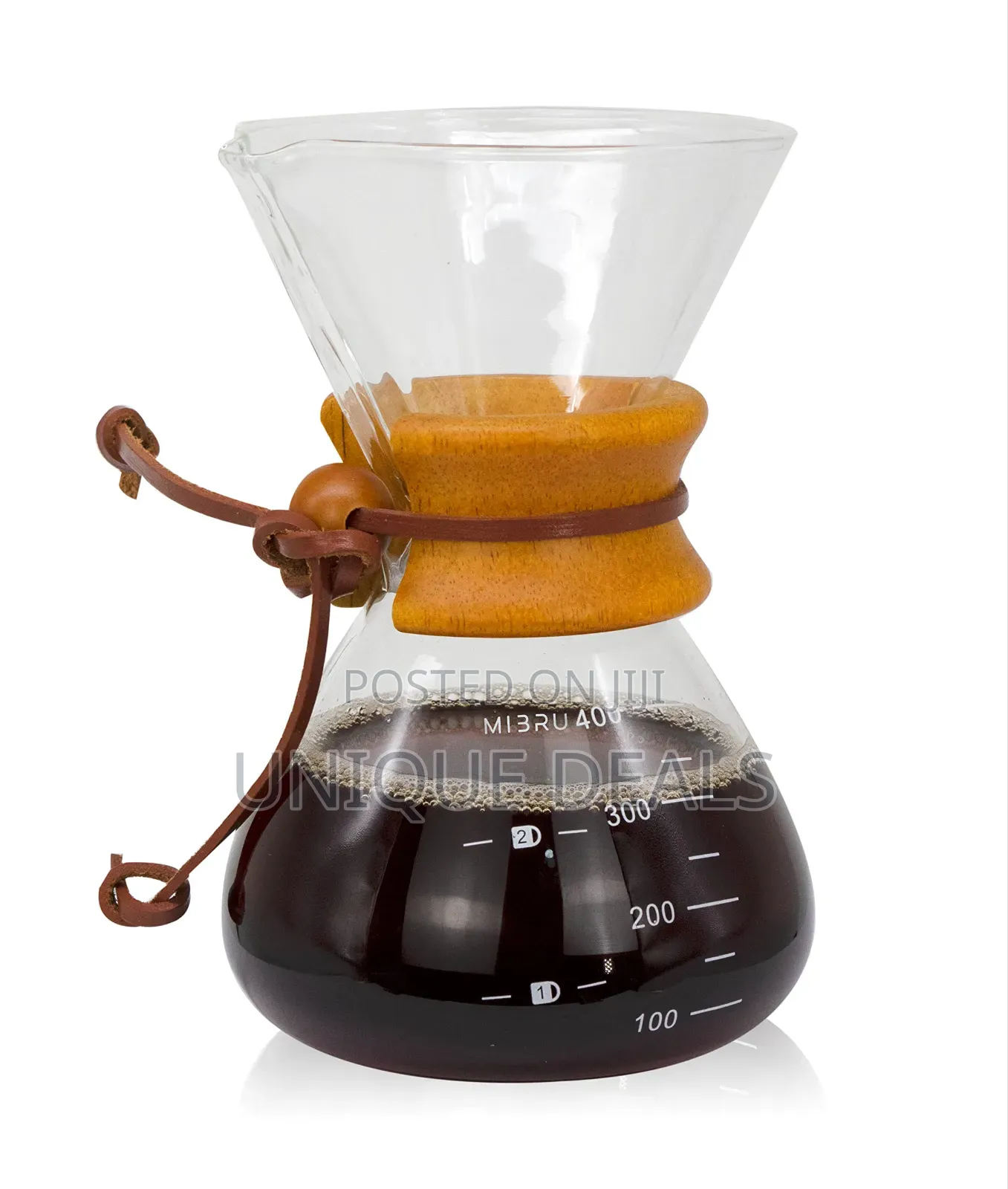 Glass Pour-Over Coffee Maker Pot 400ml