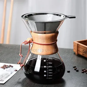 Glass Pour-Over Coffee Maker With a Stainless Steel Filter 800ml