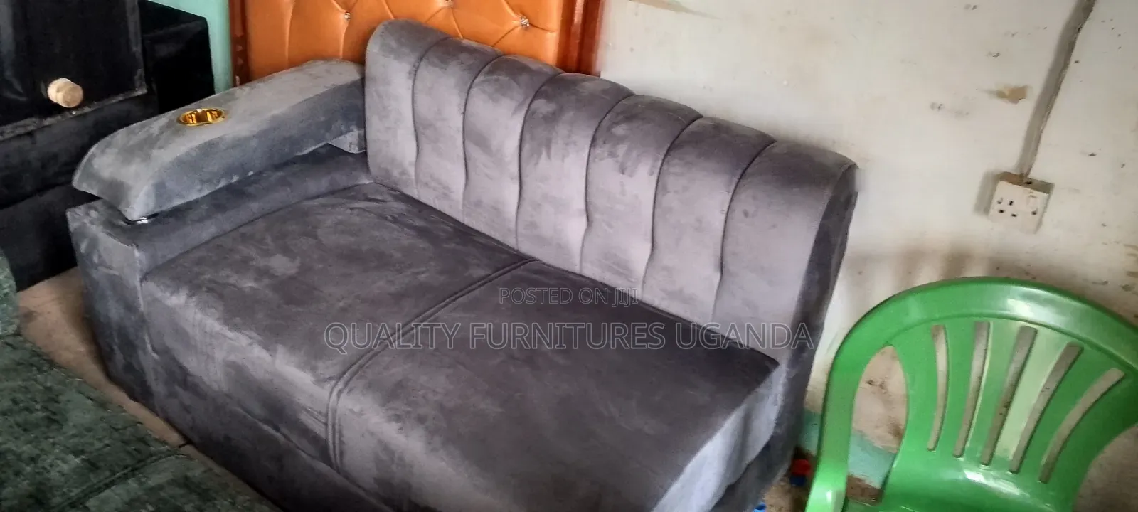 Gray 2 Seater Sofa Seat