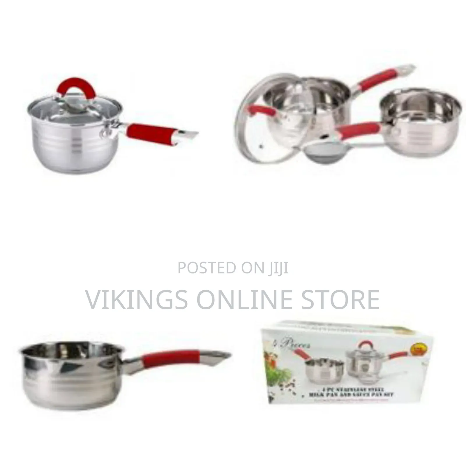 4-Pc Stainless Steel Milk Pan and Sauce Pans Set,Multipurpose Cookware
