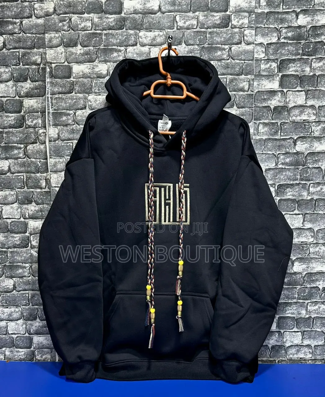 Black and Cream Ork Heavy Hoodie Jumpers
