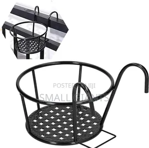 8.7inchs Round Metal Hanging Railing Planters