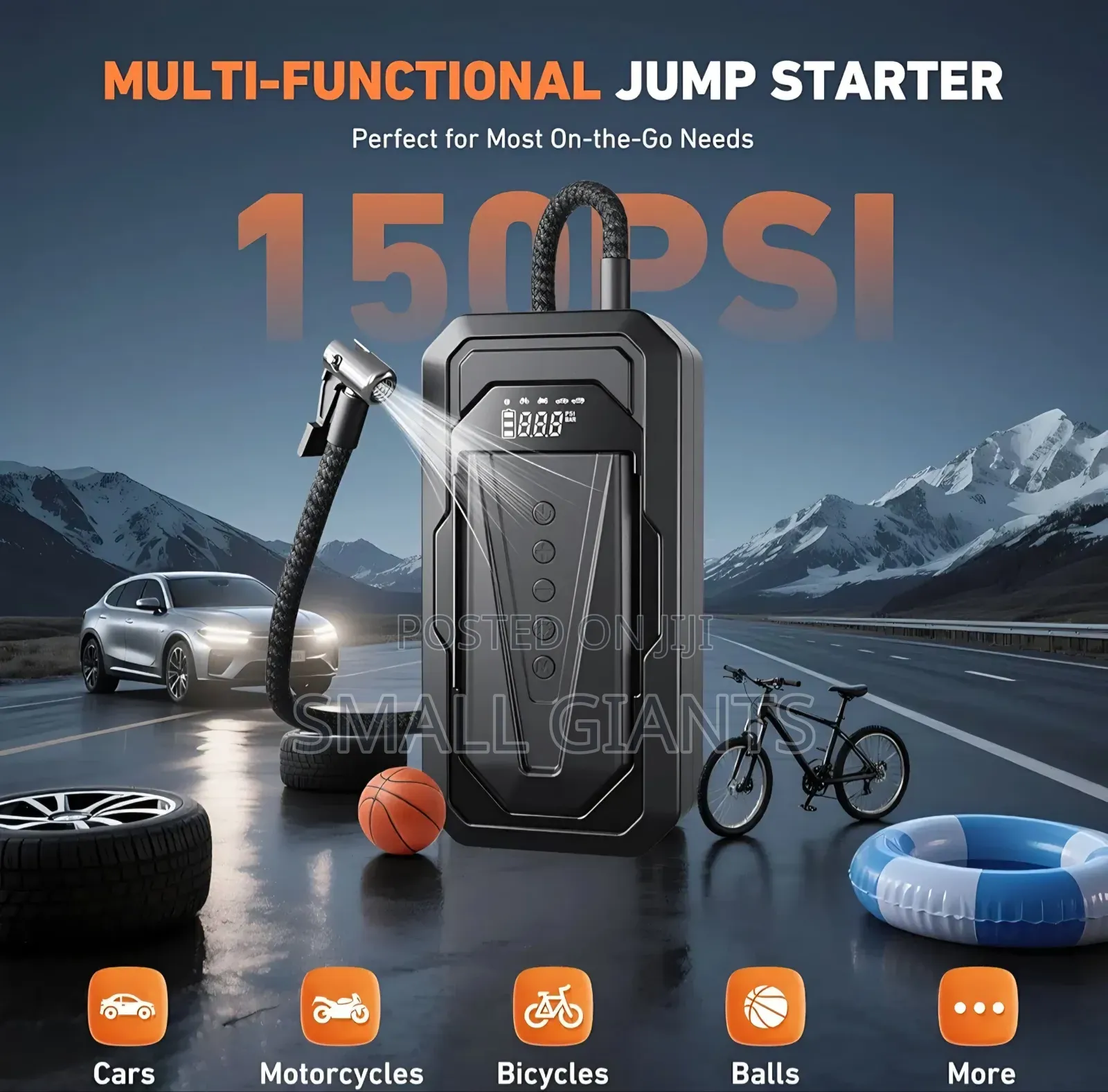 Multifunctional Rechargeable Car Tyre Inflator