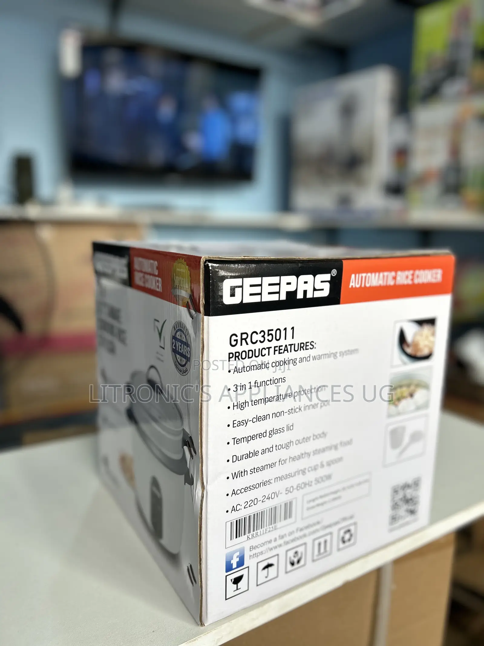 Rice Cooker 1.5litre Capacity Geepas