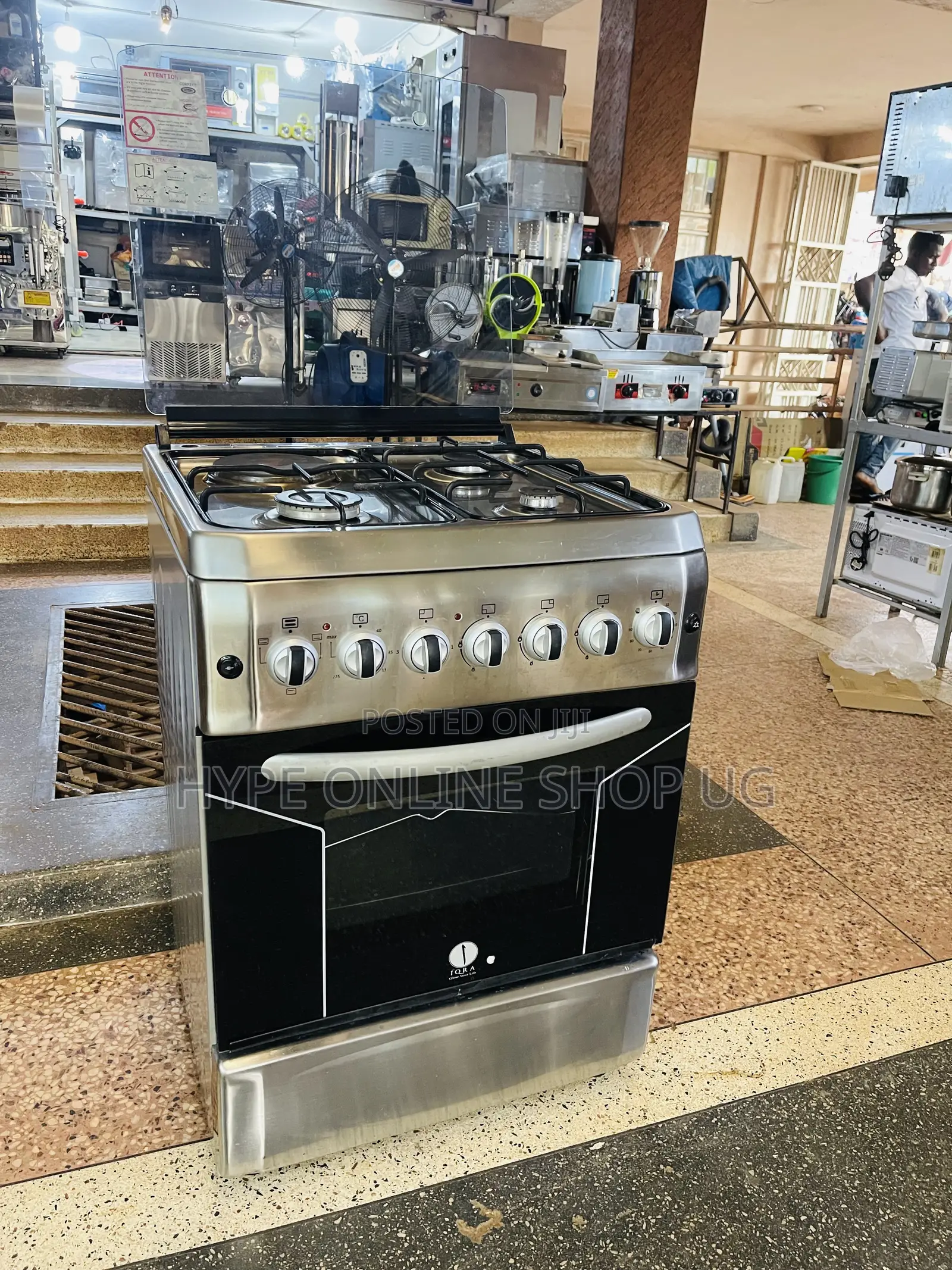 3+1,Electric and Gas 60+60 Stainless Cooker for 7nobs