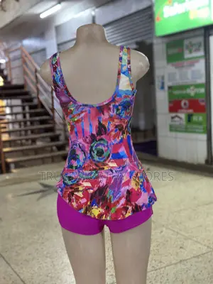 Colored Pink Swimming Costume