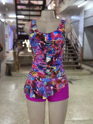 Colored Pink Swimming Costume
