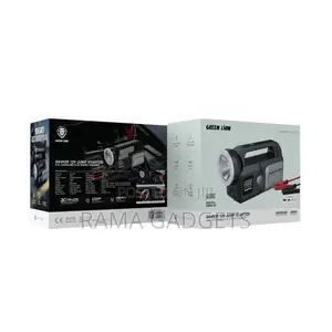 Green Lion Savior 12v Jump Starter in Gray.