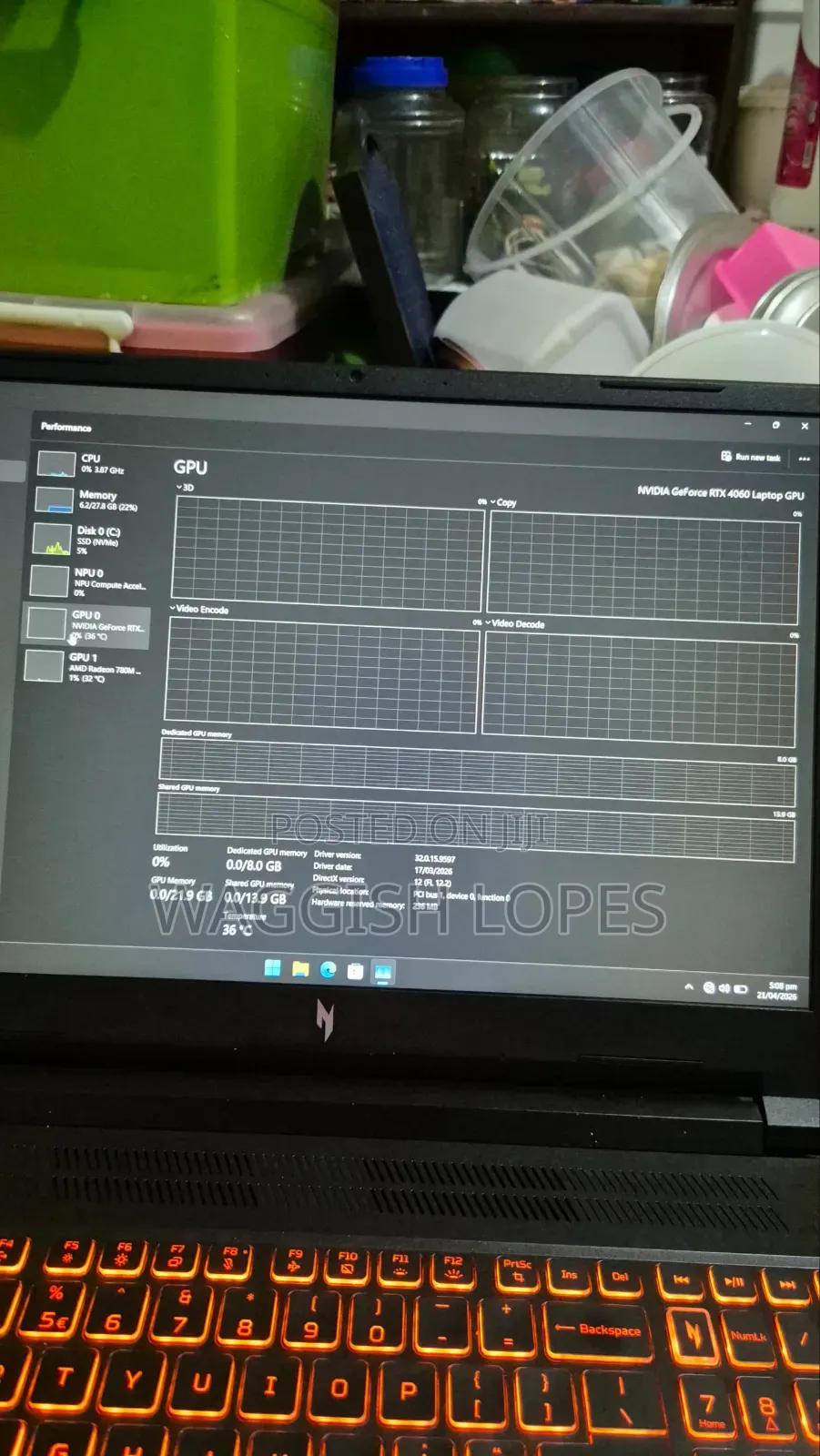 Laptop Acer Nitro 5 32GB Intel Core i9 SSD 1T