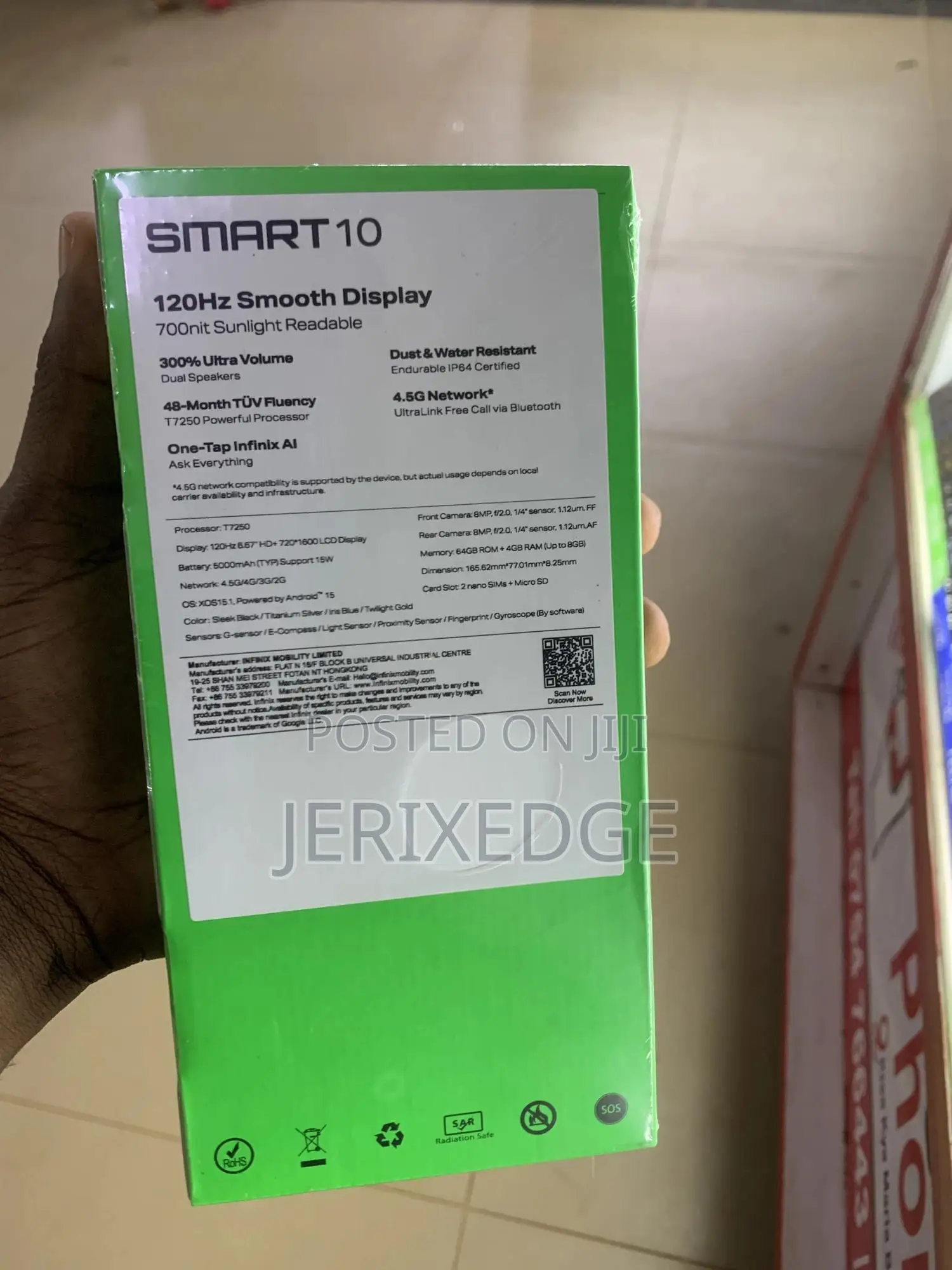 New Infinix Smart 10 64 GB Black