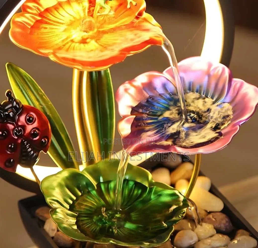 Ladybug Tabletop Fountain With Led Lighting