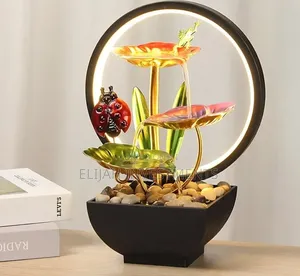 Ladybug Tabletop Fountain With Led Lighting