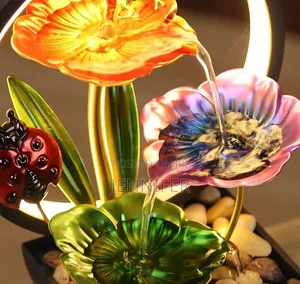 Ladybug Tabletop Fountain With Led Lighting