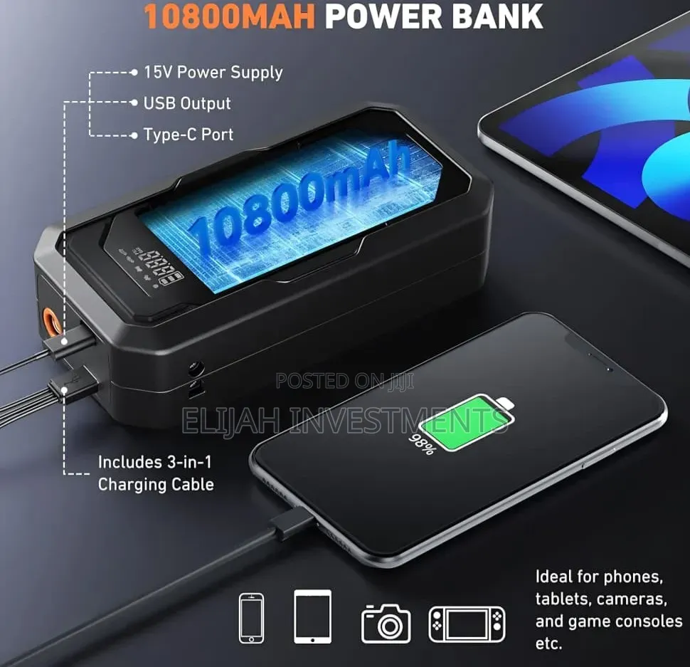 Multifunctional Rechargeable Car Tyre Inflator