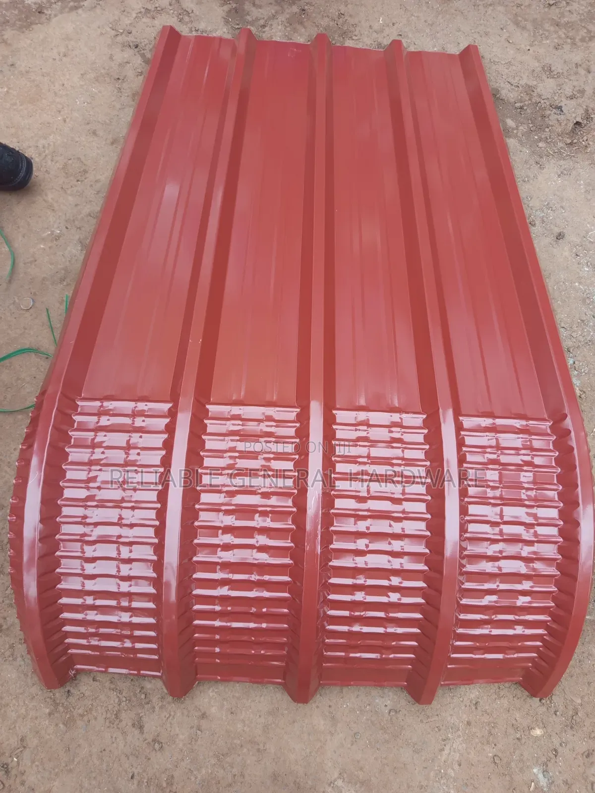 Bullnose Curved Iron Sheets Red G.30 1.8x1meter