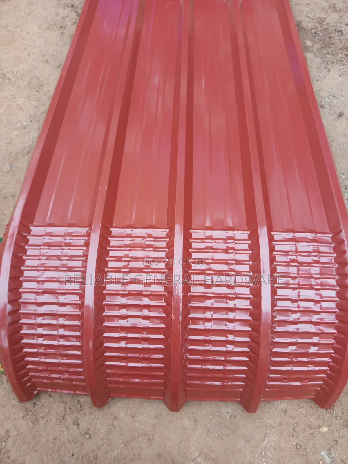 Bullnose Curved Iron Sheets Red G.30 1.8x1meter