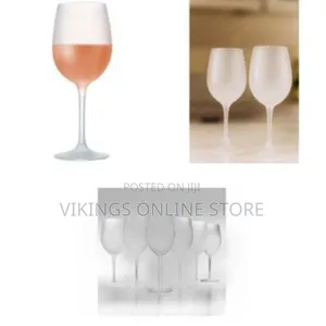 6 Pieces of Colored Juice Wine Frosted Glass With Ice Effect - White