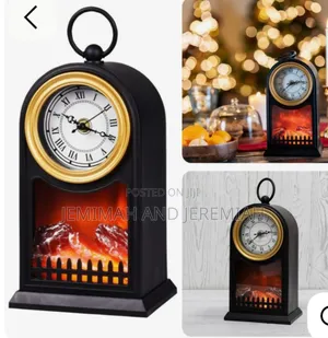 Led Fire Place With Aclock