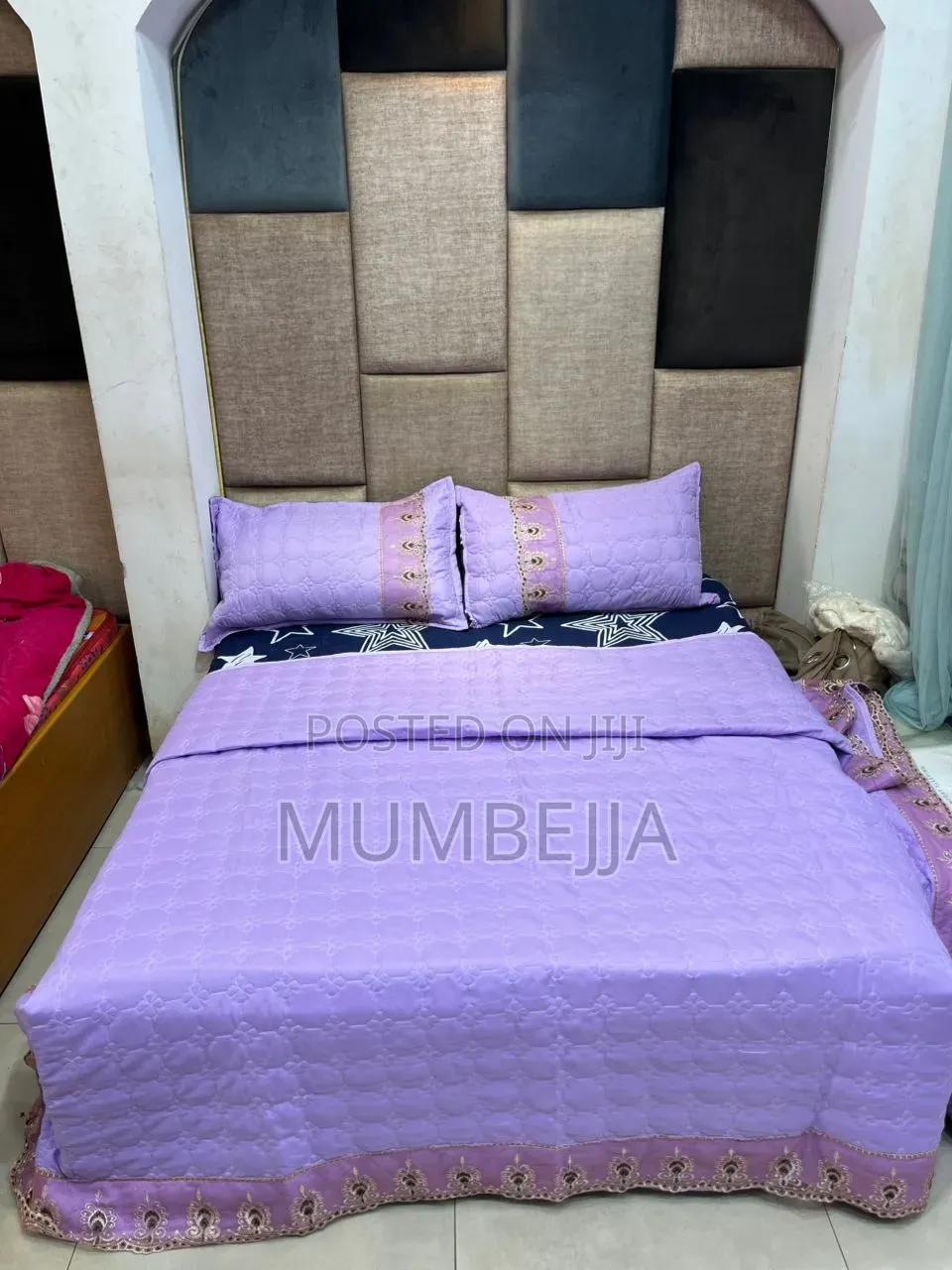 Lavender Quilted Bedspread
