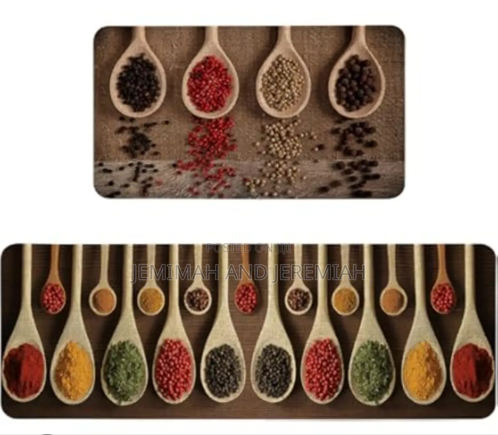 Anti Slip Rubber 2piece Kitchen Mats