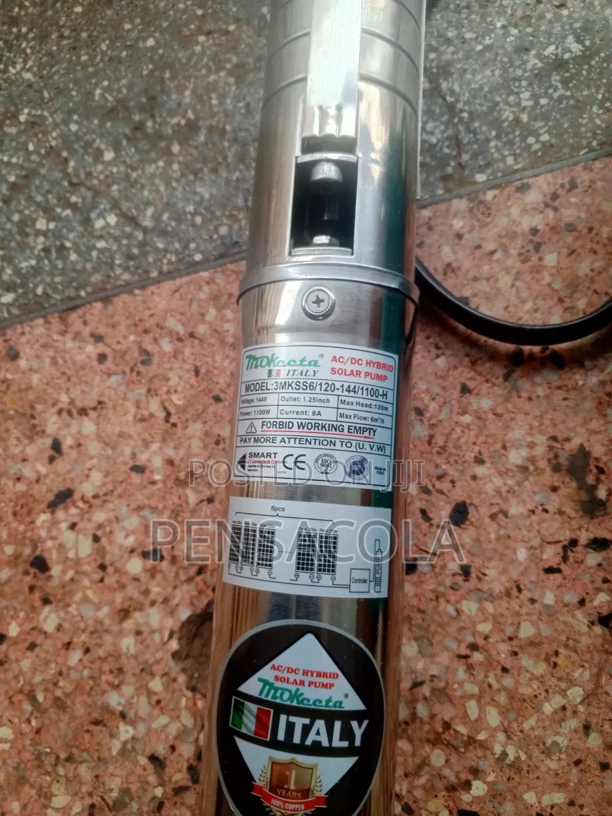 120m Hybrid Water Pump ( Both Solar and Electric) 1100w