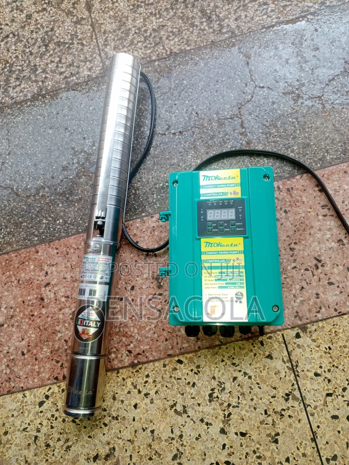 120m Hybrid Water Pump ( Both Solar and Electric) 1100w