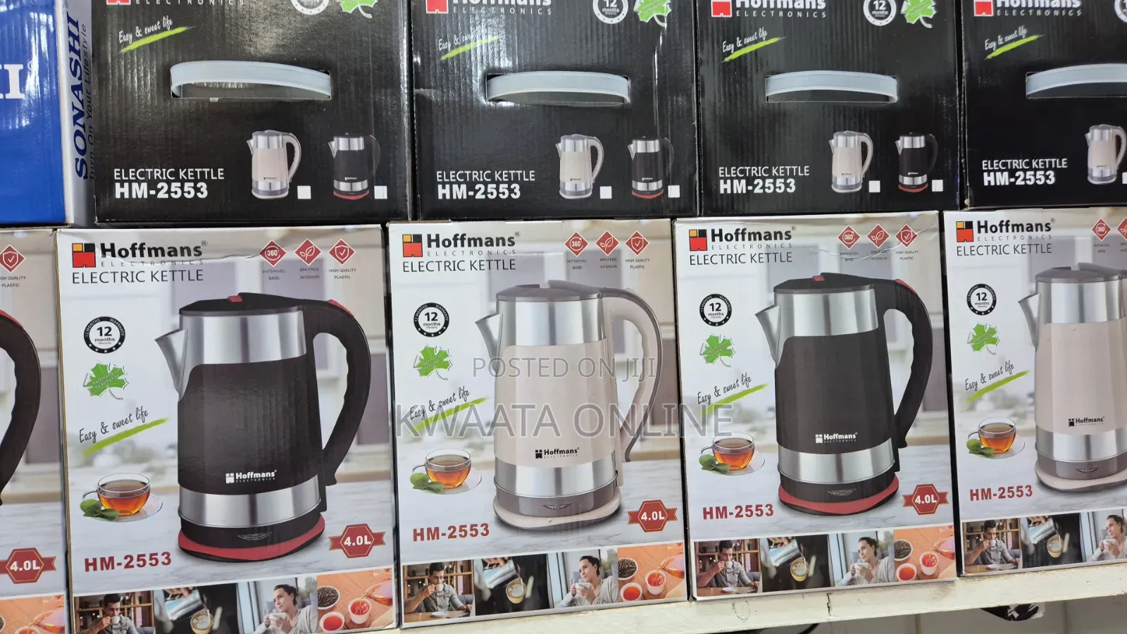 4l Hoffmans Hm-2553 Electric Kettle Double Wall