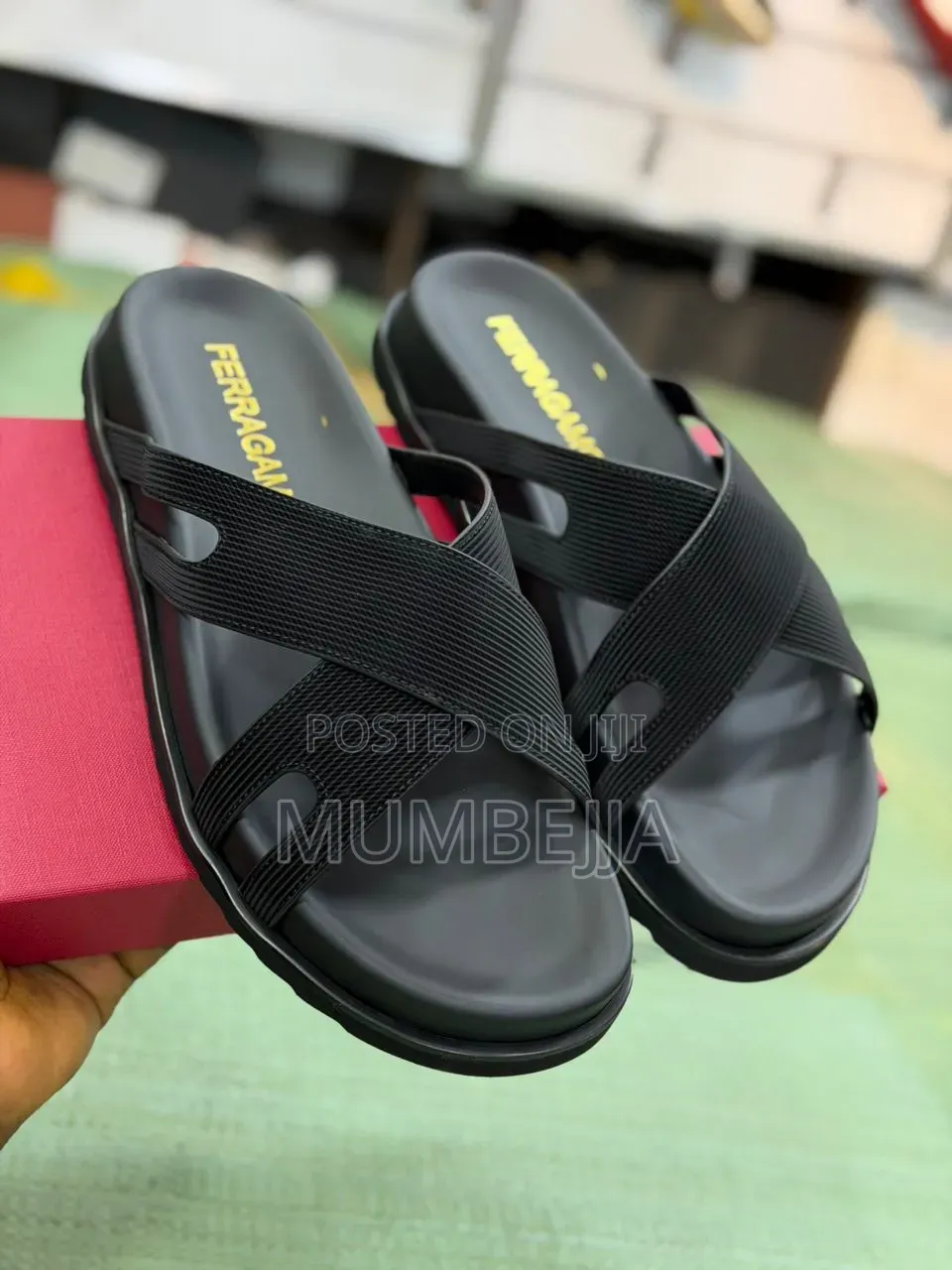 Original Ferragamo Branded Slides.